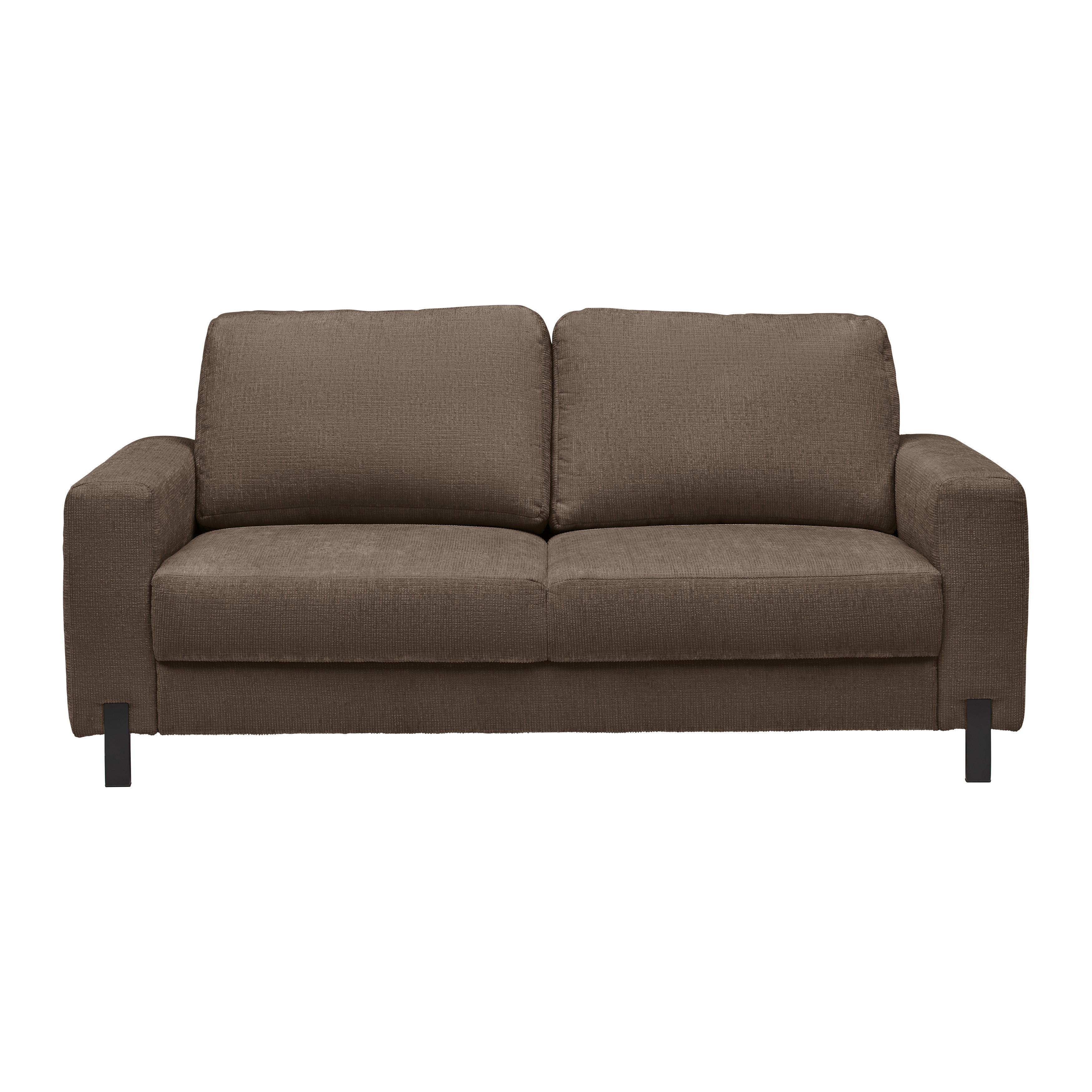 2-Sitzer-Sofa Piega Taupe - Taupe/Schwarz, MODERN, Textil/Metall (189/66-87/96cm) - Mömax