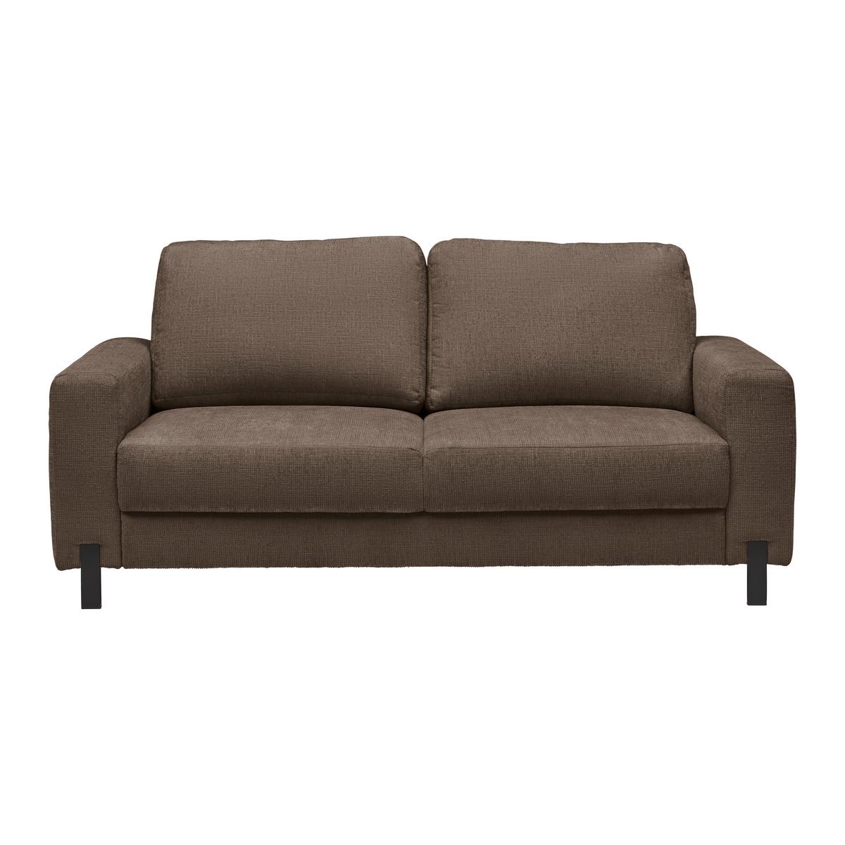 2-Sitzer-Sofa Piega Taupe - Taupe/Schwarz, MODERN, Textil/Metall (189/66-87/96cm) - Mömax