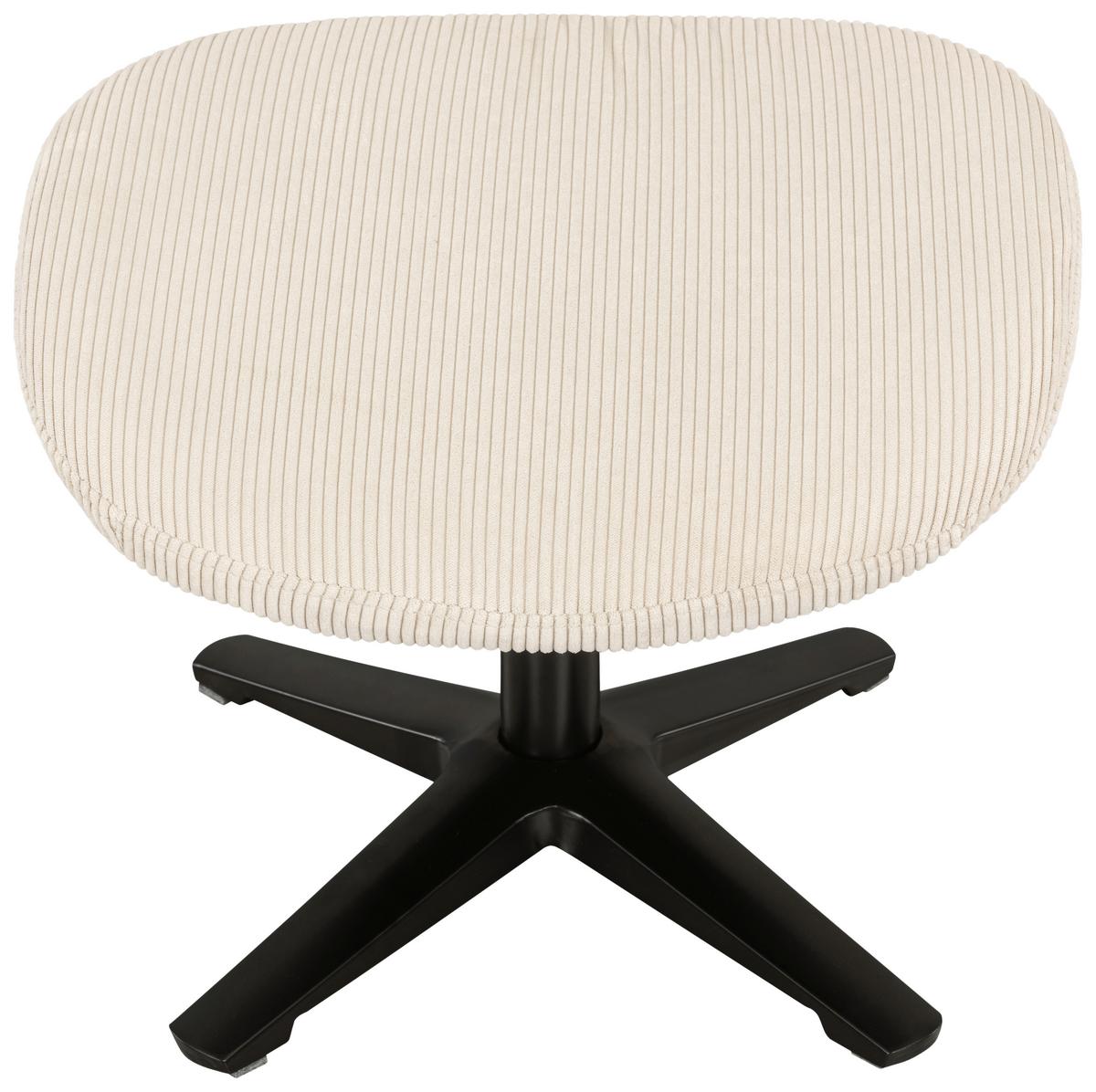 Set S Foteljem Tabbe, Bež, Žamet - črna/bež, Moderno, kovina/tekstil (76/110/88,5cm) - Modern Living
