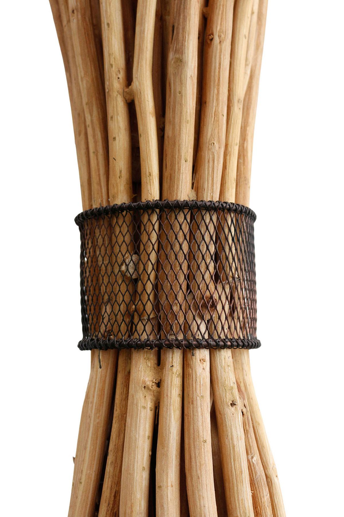 Stoječa Svetilka Driftwood - črna/naravne barve, Design, kovina/les (35/149/35cm) - P & B