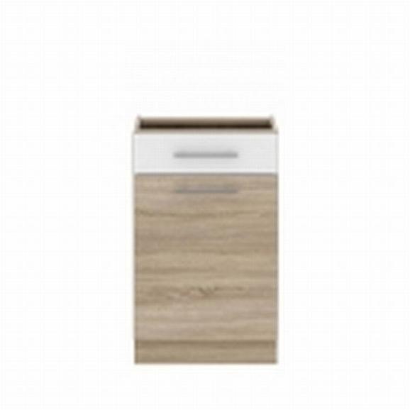 Dulap De Bucătărie Corina - stejar Sonoma/alb, Modern, lemn/metal (50/82,4/58cm) - Based