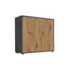 Kommode Mailand Typ 4 Anthrazit/Eiche Artisan - Anthrazit/Schwarz, MODERN, Holzwerkstoff/Kunststoff (79/73/33cm) - MID.YOU