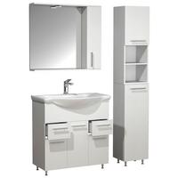 Kopalnica Lisalo Xl, Bela - srebrne barve/bela, Moderno, umetna masa/steklo (105cm) - MID.YOU