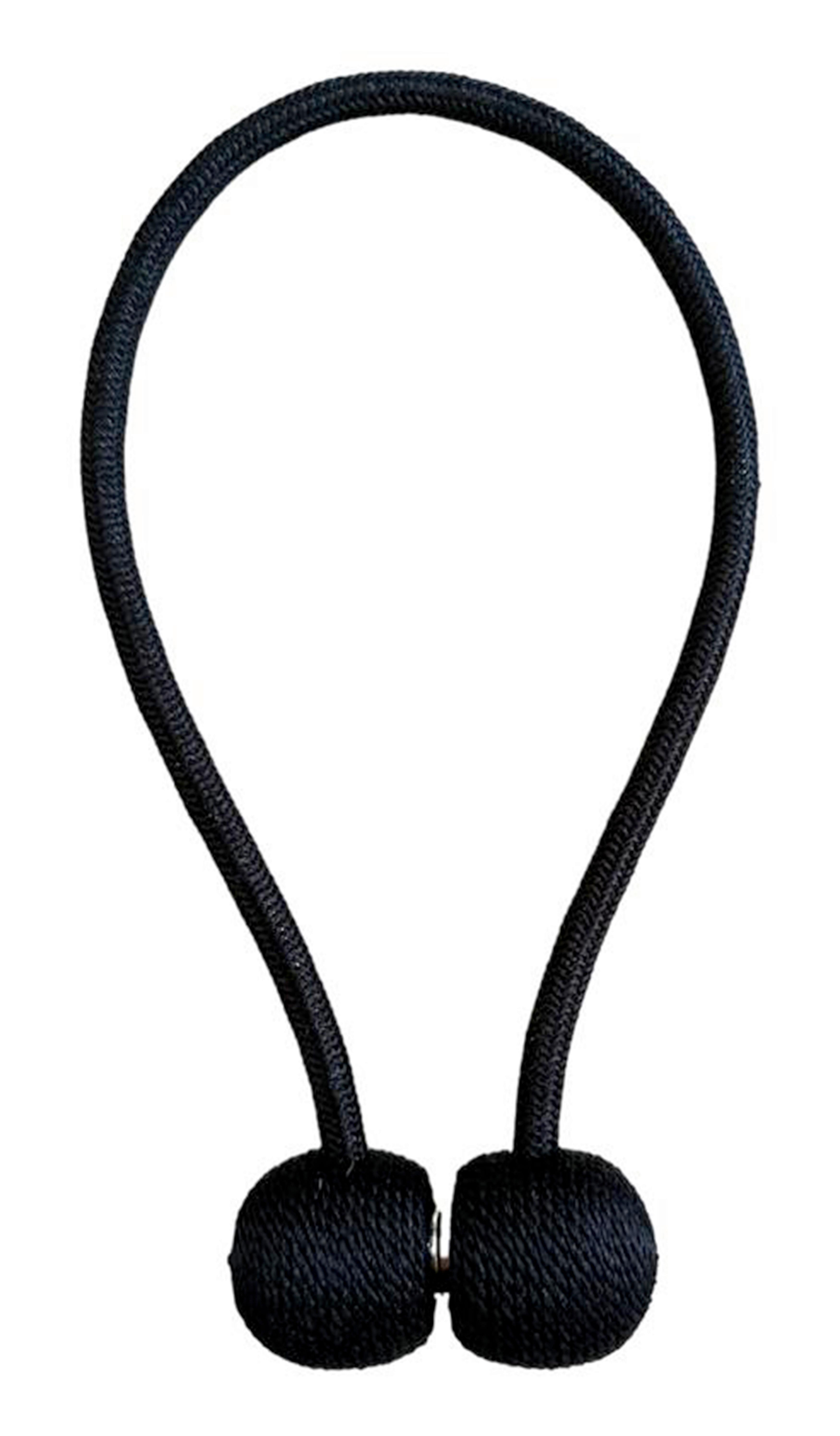 Függönyelkötő Zien - fekete, Basics, textil (43cm)