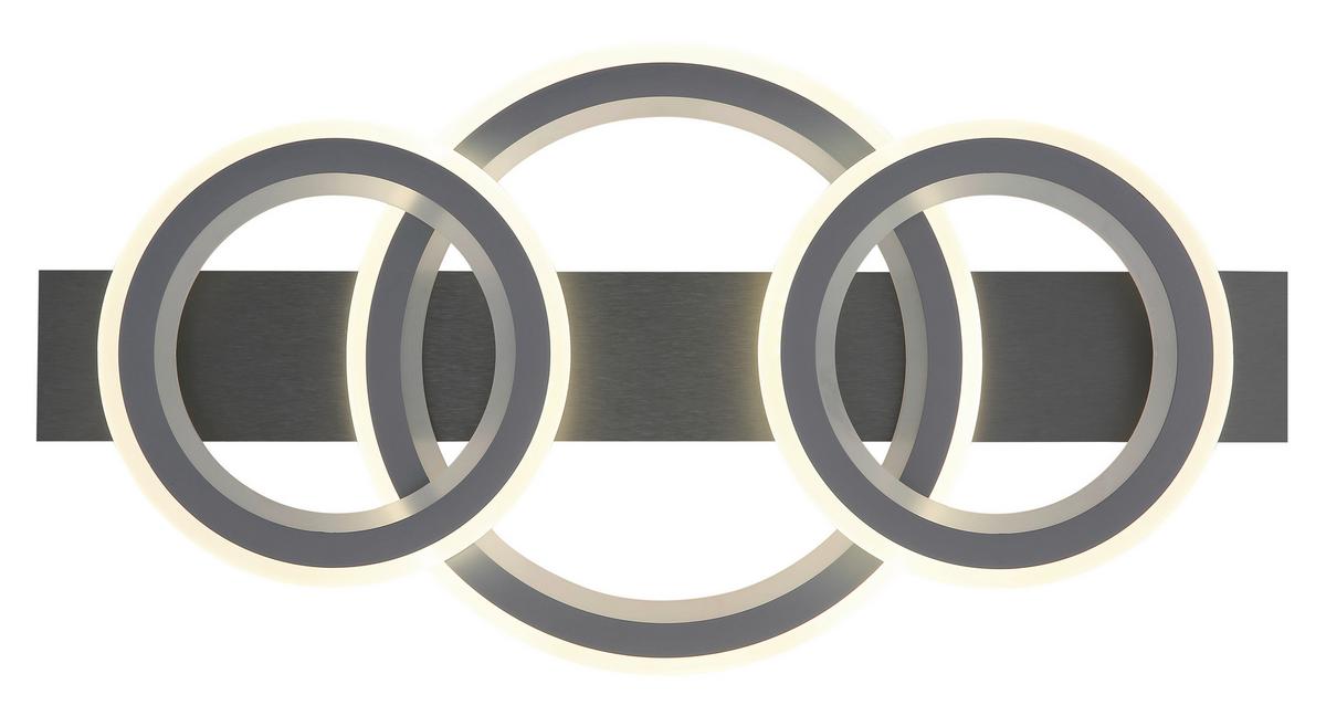 Led Stropna Svjetiljka Jayden - siva/svijetlo siva, Design, metal/plastika (73/37/8cm) - Globo