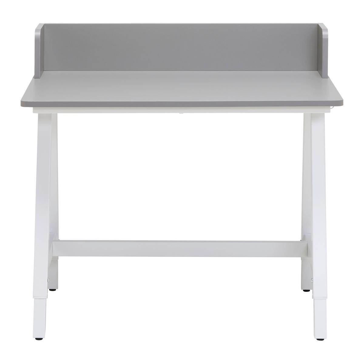 Schreibtisch Emmelie Grau/Weiss - Weiss/Grau, Modern, Holzwerkstoff/Metall (80/54-85/60cm) - Mömax