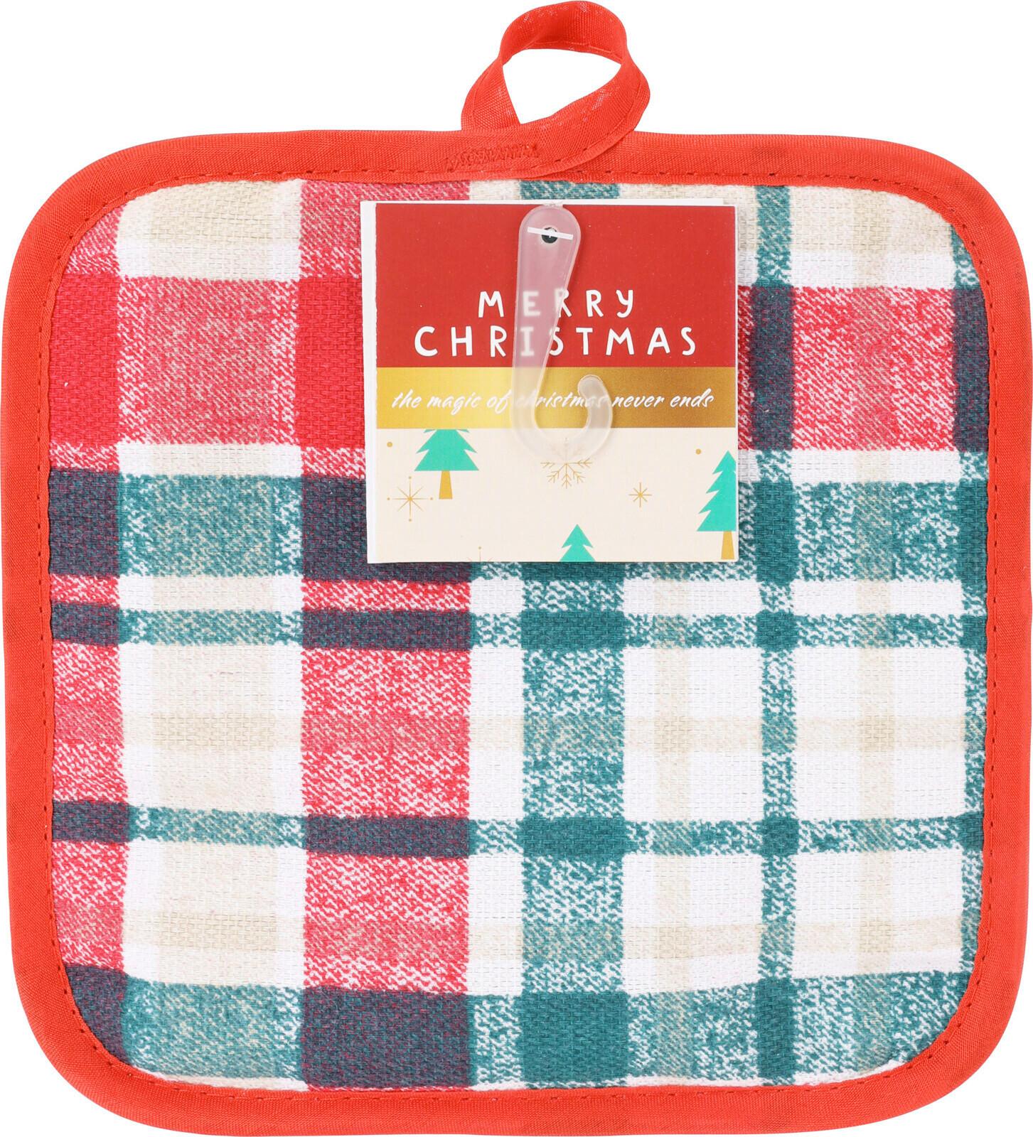 Edényfogó Margaret - sárga/piros, textil (18/18cm)