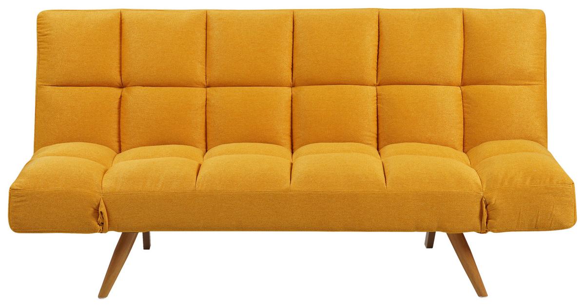 SOFA Z FUNKCJĄ SPANIA ASHTON - kolor naturalny/żółty, Design, metal/tkanina (182/87/82cm) - Livetastic
