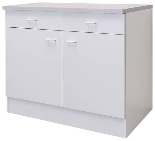 Kuhinjski Donji Element Speed Us 100-50 W - bijela/svijetlo siva, Konvencionalno, drvni materijal/plastika (100/85/50cm) - Based