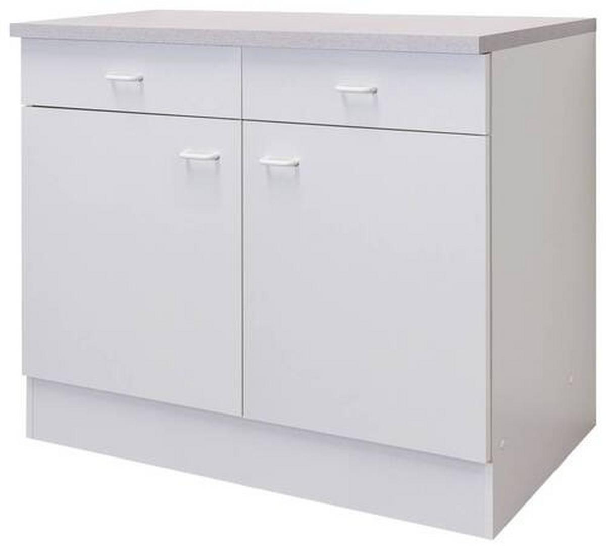 Kuhinjski Donji Element Speed Us 100-50 W - bijela/svijetlo siva, Konvencionalno, drvni materijal/plastika (100/85/50cm) - Based