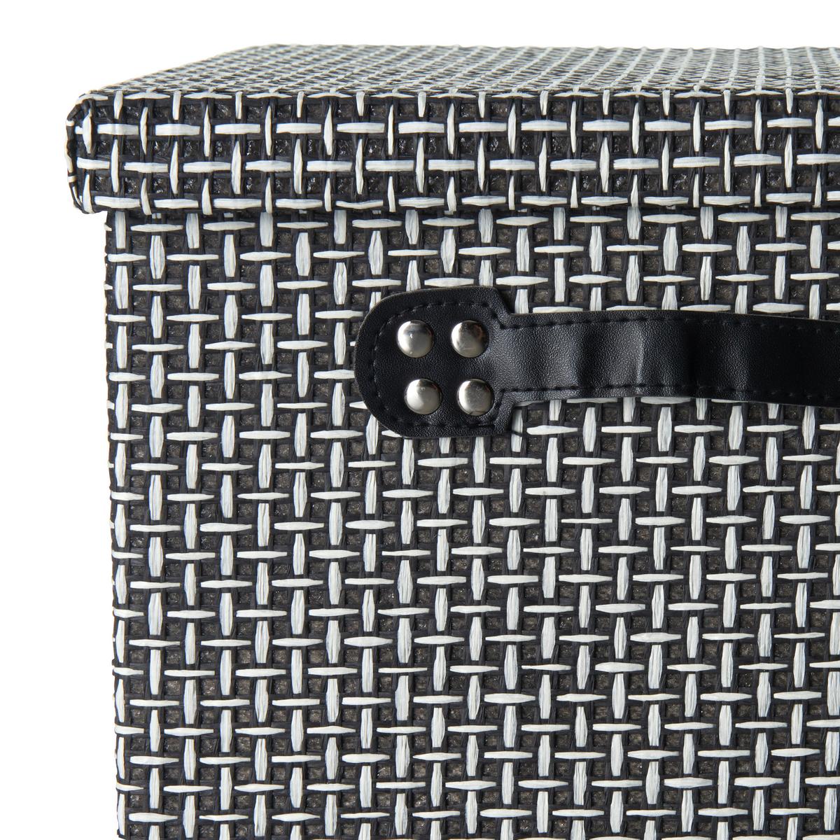 Összehajtható Doboz Foldable - fekete/fehér, műanyag/karton (29,5/28/30cm) - Mömax