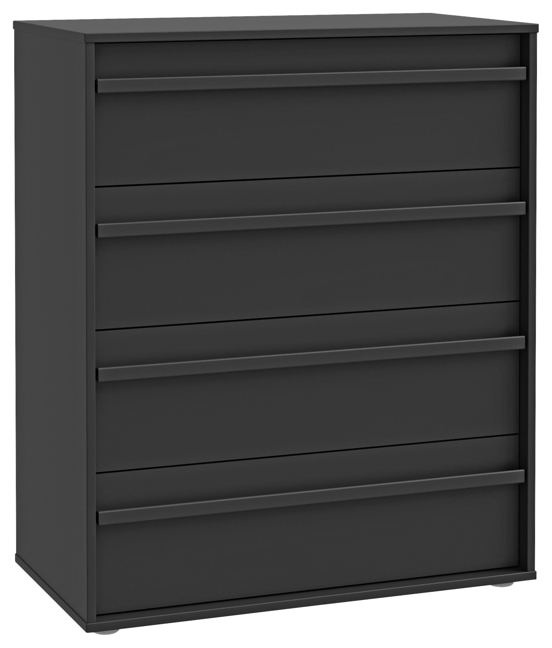 Kommode Cleo Schwarz - Schwarz, MODERN, Holzwerkstoff (78,4/94,4/42cm) - Mömax