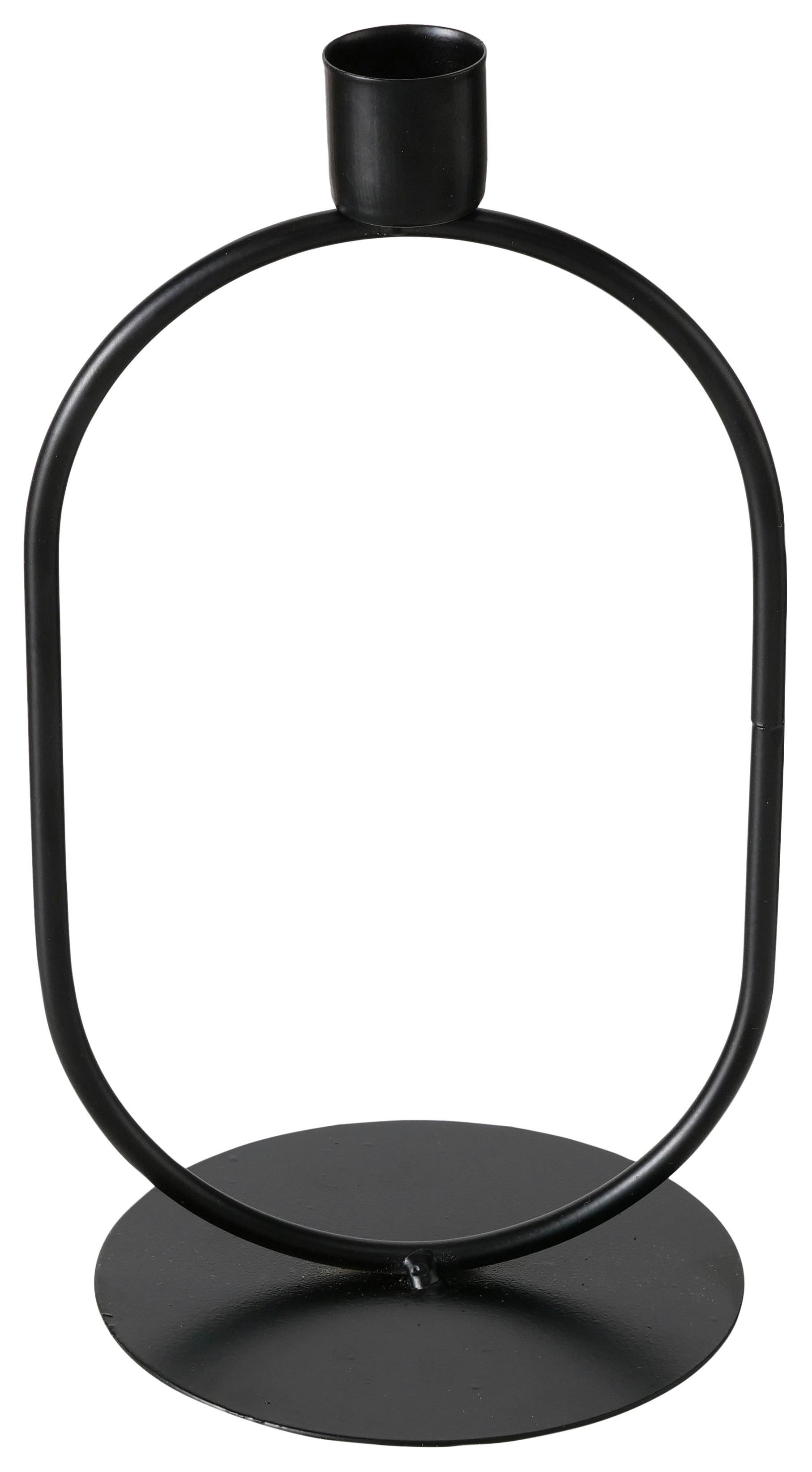 Hengergyertyatartó Golum Ii - fekete, Basics, fém (10,8/21/10cm) - Modern Living