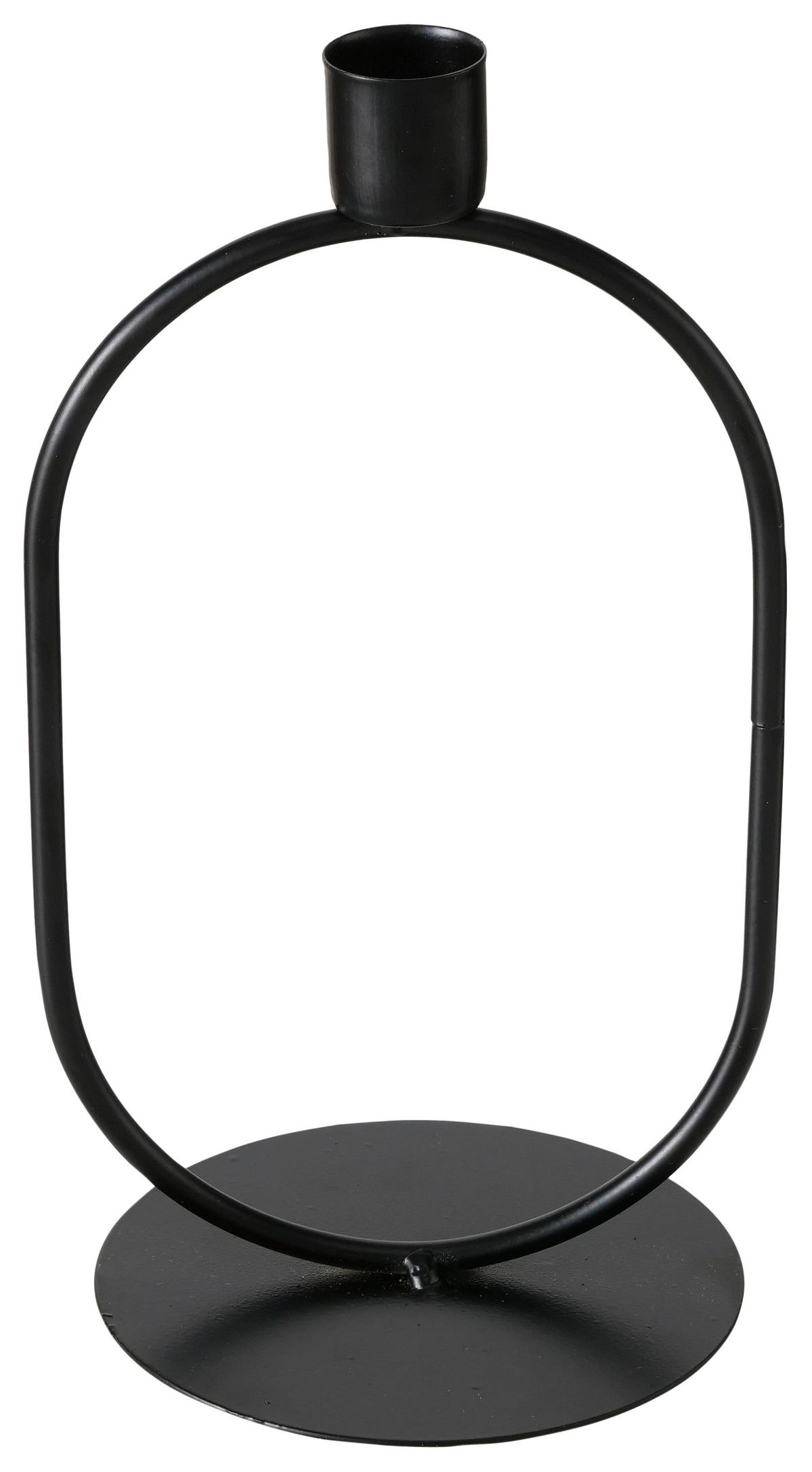 Suport pentru lumânări GOLUM II -PAZ- - negru, Basics, metal (10,8/21/10cm) - Modern Living
