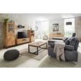 TV-Element Iholz Schwarz - Schwarz/Akaziefarben, LIFESTYLE, Holz/Metall (140/50/40cm) - ZANDIARA