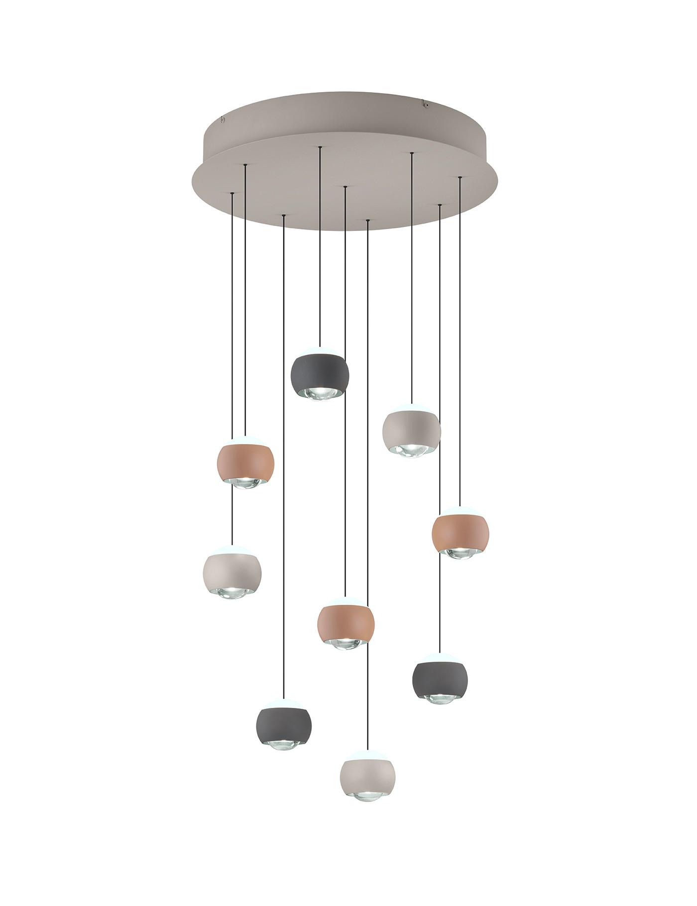 LAMPA WISZĄCA LED MR34449117 CANNON - antracytowy/szarobiały, Design, metal (54/200cm) - Musterring