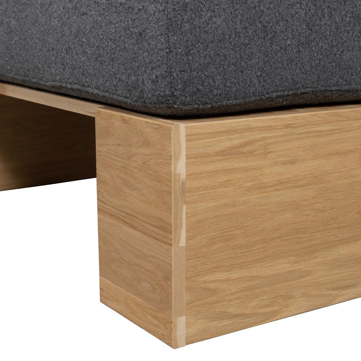 Sitzbank Eat Up Dunkelgrau - Eichefarben/Dunkelgrau, MODERN, Holz/Textil (110/84/67cm) - Livetastic
