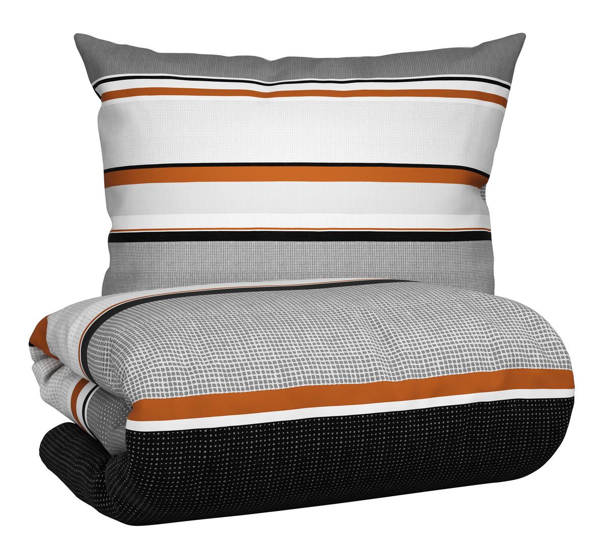 BETTWÄSCHESET DAVID - Beige/Schwarz, Natur, Textil (160/210cm) - Modern Living