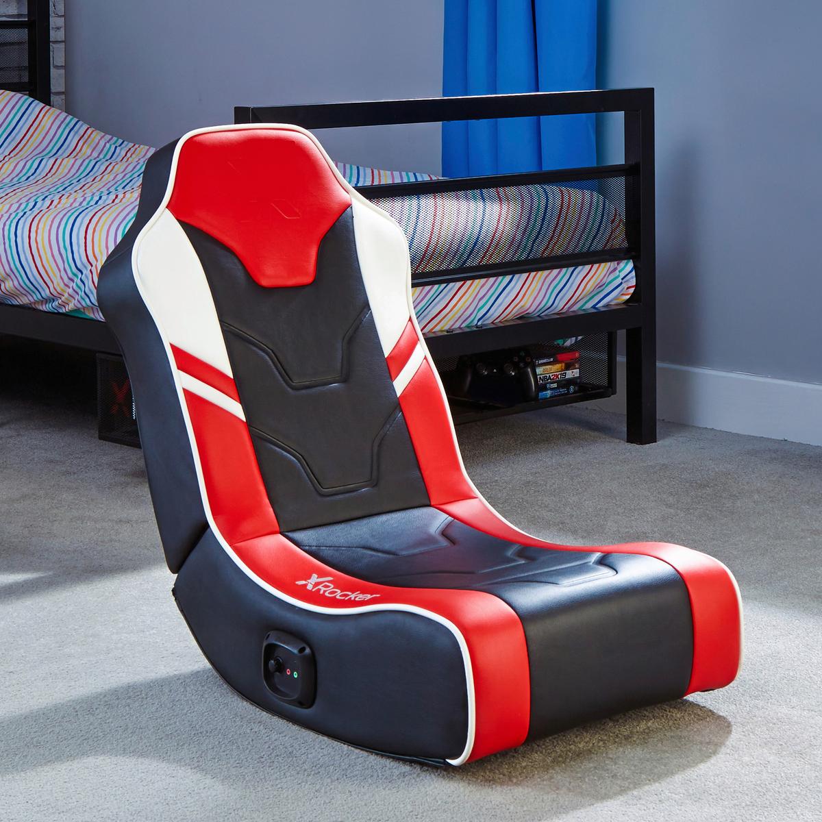 Gamingsessel Shadow 2.0 ca. 42x64x75 cm Rot/Weiß/Schwarz - Rot, MODERN, Textil (42/64/75cm) - X Rocker