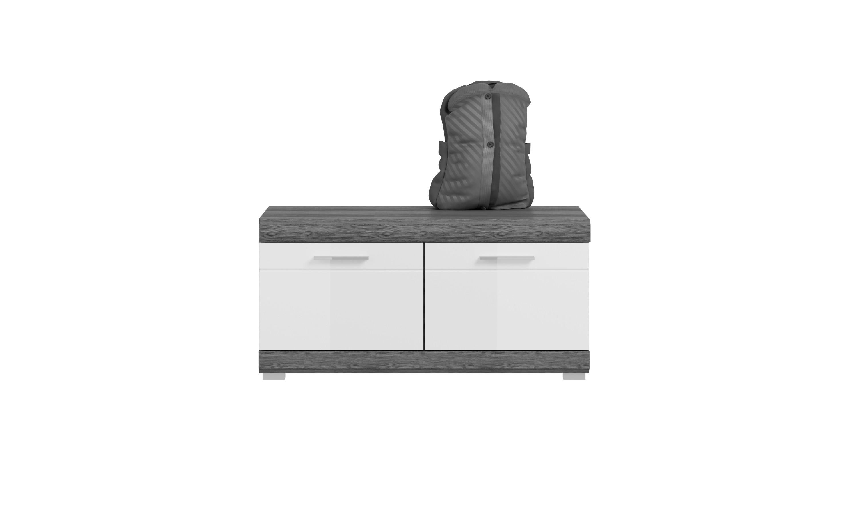 Klupa Scout - siva/boje kroma, Design, drvni materijal/plastika (90/44/40cm) - Modern Living