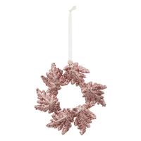 Ornament brad de Crăciun cca. 13 cm Flower Crown - roz deschis, Modern, plastic (13cm)