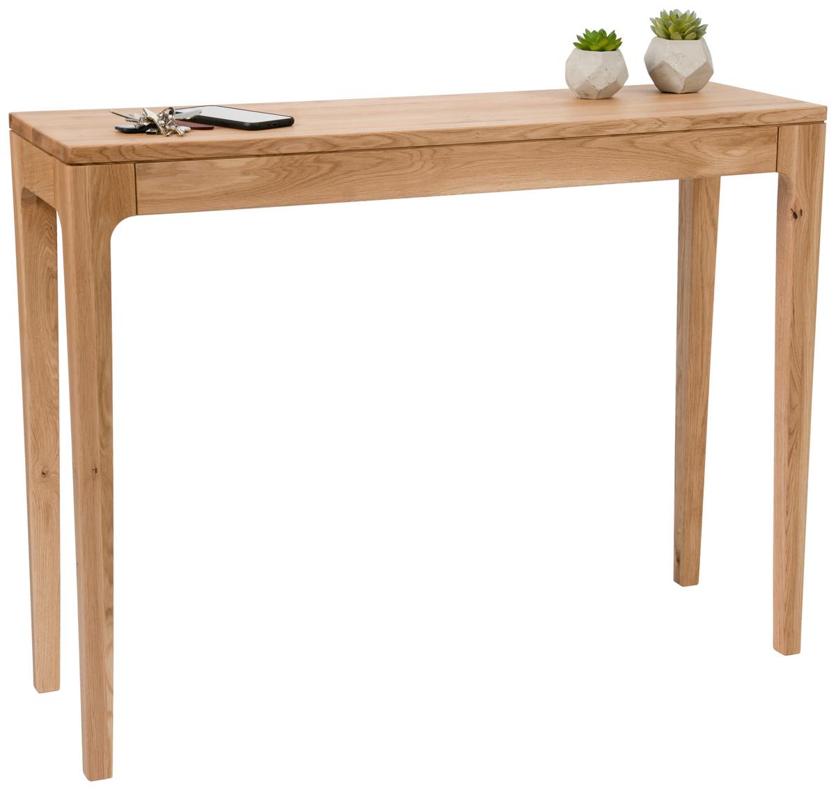 STÓŁ KONSOLA KONA - dąb dziki, Basics, drewno (100/30/80cm)