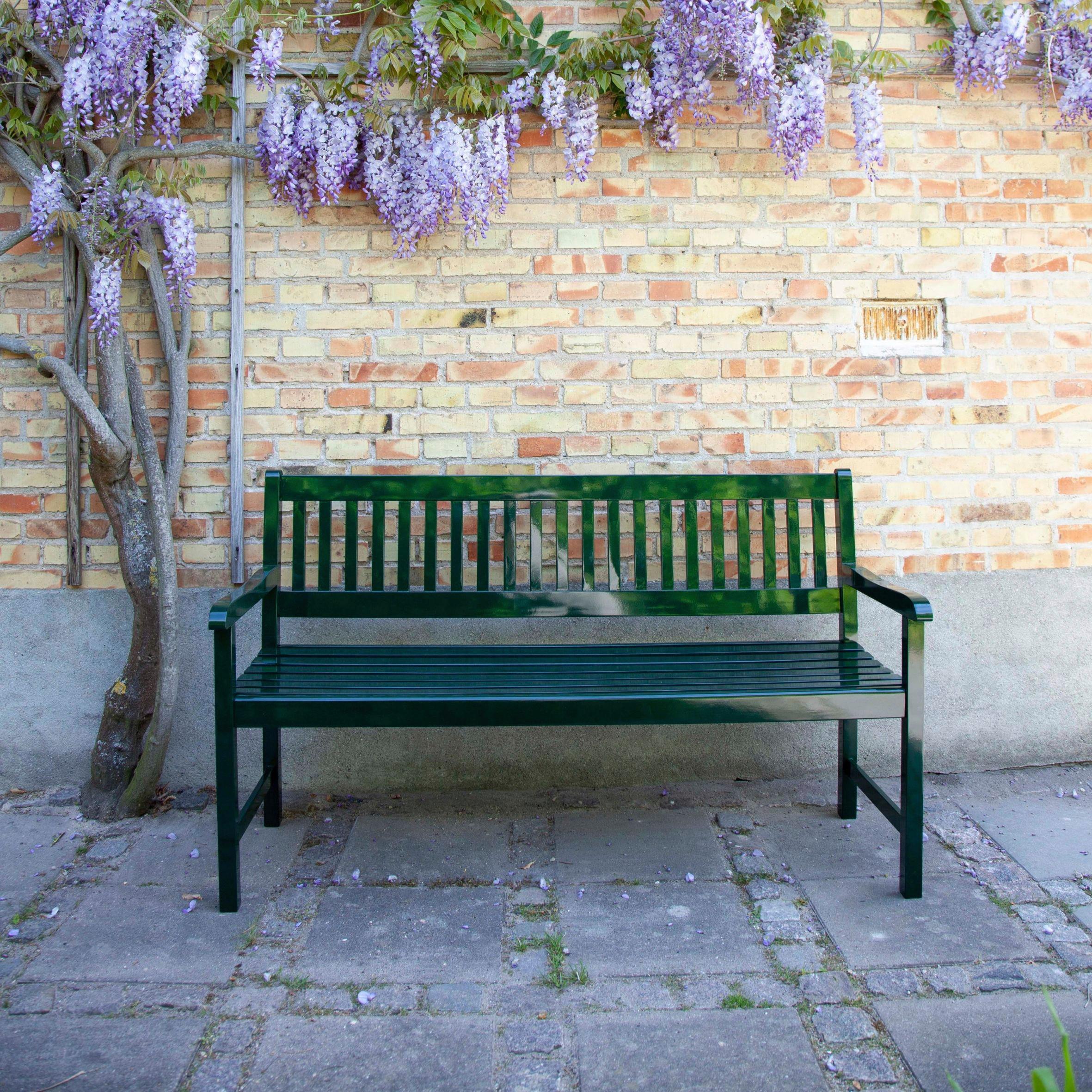 GARTENBANK BRIGHTON GARTENBANK - Dunkelgrün/Grün, Natur, Holz (150/89/59cm) - Gardenson