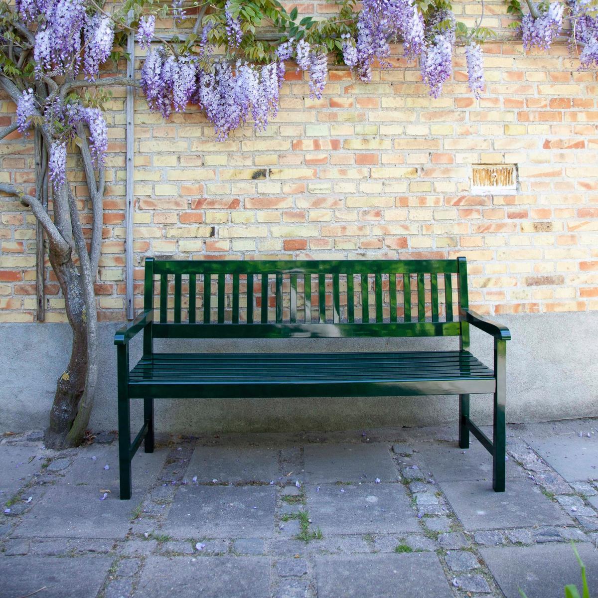 GARTENBANK BRIGHTON GARTENBANK - Dunkelgrün/Grün, Natur, Holz (150/89/59cm) - Gardenson