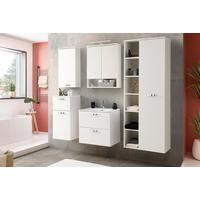 Bază cu lavoar Fresh - alb/alb lucios intens, Konventionell, ceramică/material pe bază de lemn (61/56/47cm) - Ondega