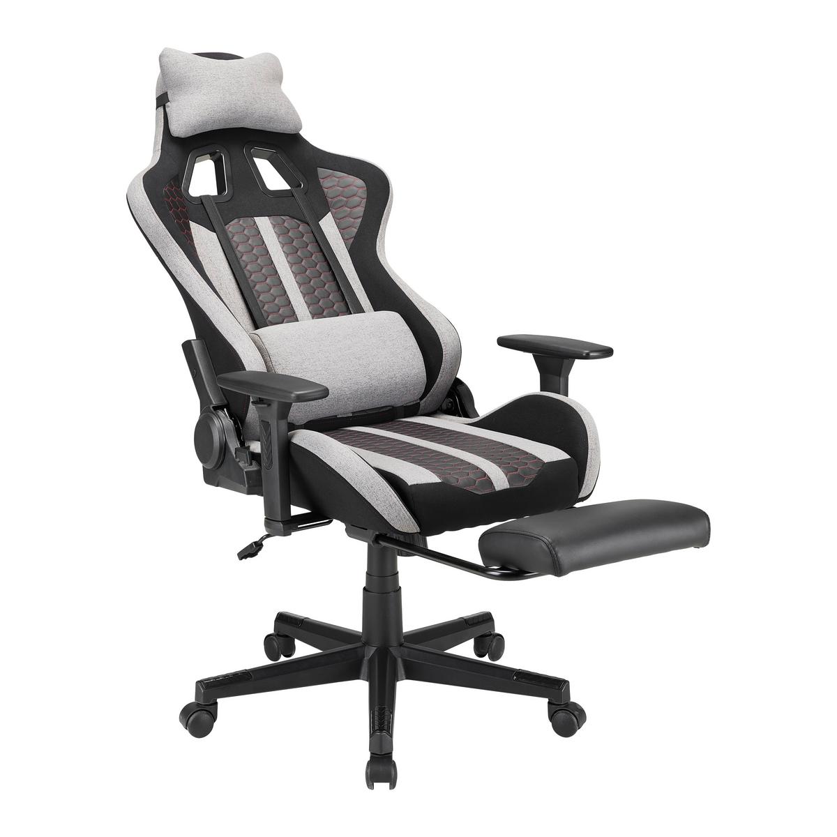 Gaming Stol Racer Ii - siva/črna, Moderno, kovina/umetna masa (63/114/62cm) - Mömax