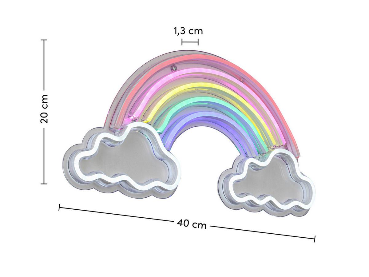 Lampă LED decorativă Renibo - alb/transparent, Modern, plastic (40/20/1,30cm) - Mömax