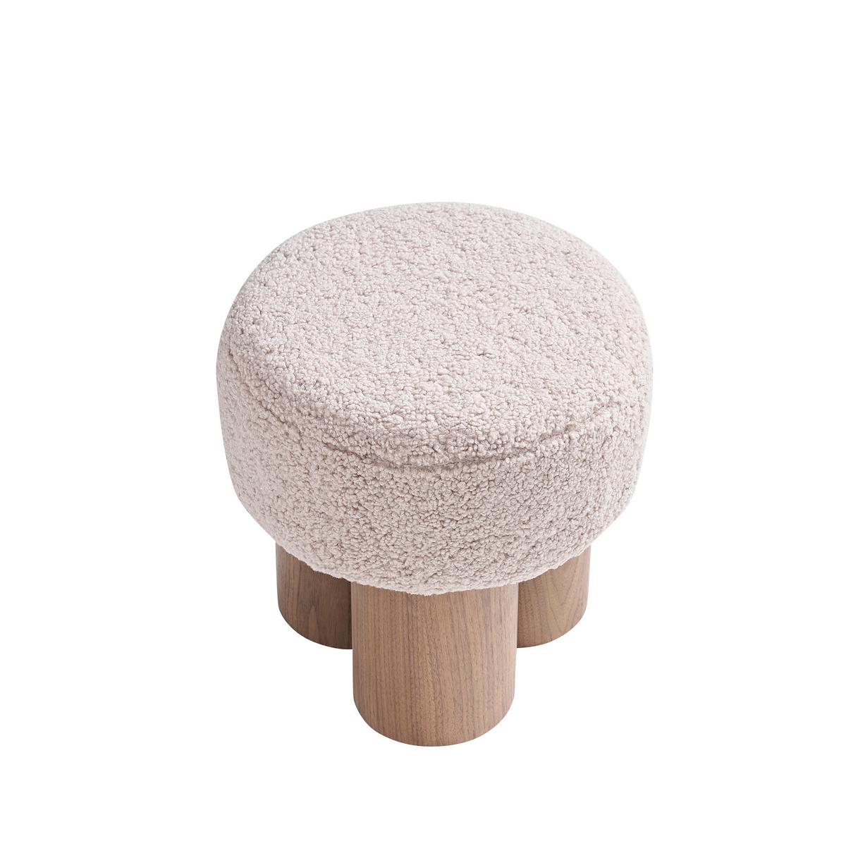 Tabure Japandi 2, Barva Oreha, Rjava, Pravi Les - barva oreha/rjava, Moderno, tekstil/leseni material (50/49/50cm) - Livetastic