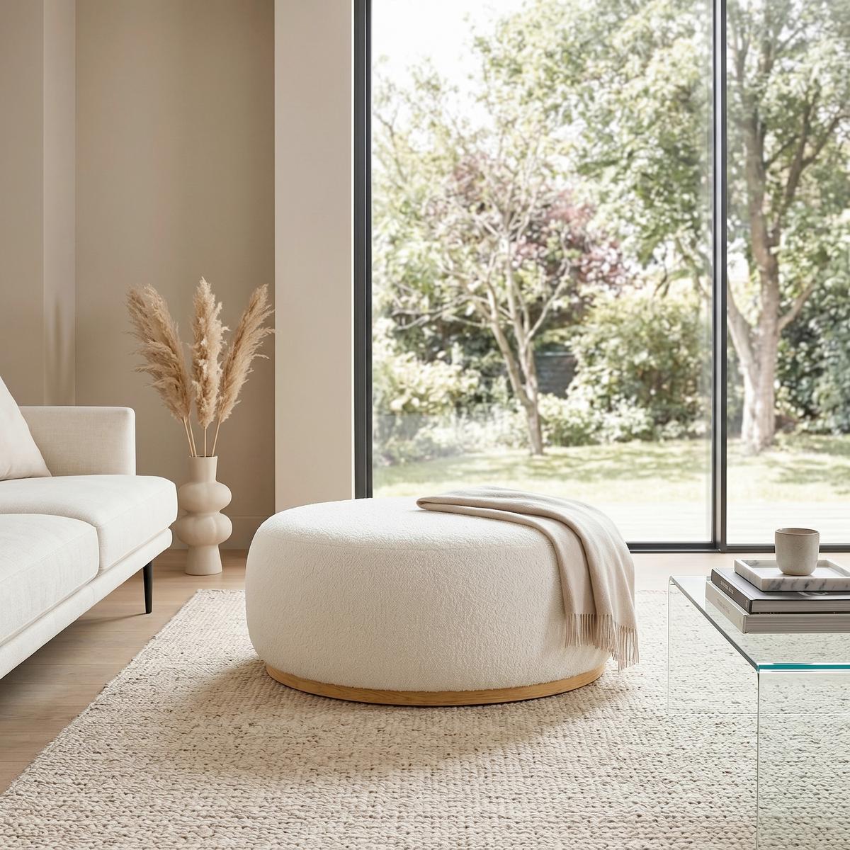 Ülőke Darby - fehér, Lifestyle, textil/fa (88/35/54cm) - Mömax