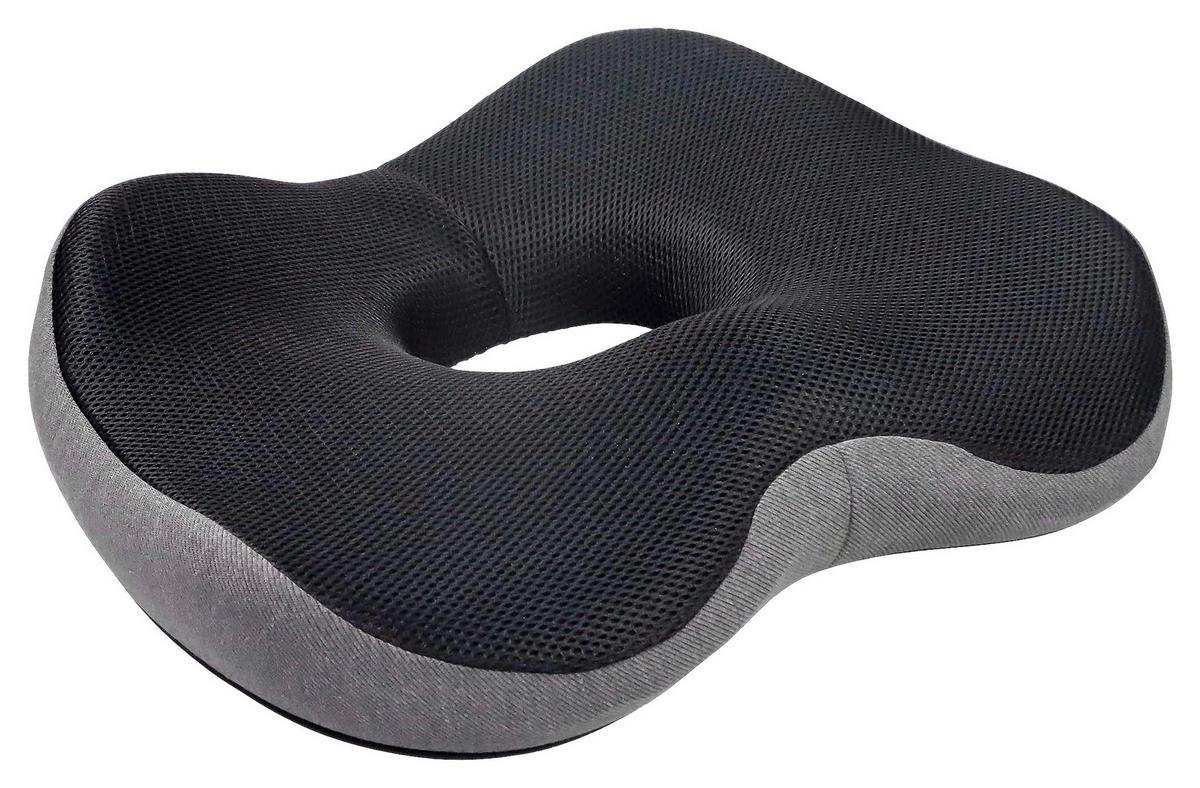 Sedežna Blazina Medisit Vi, Črna - črna/siva, Basics, tekstil (45/9/36cm) - MID.YOU