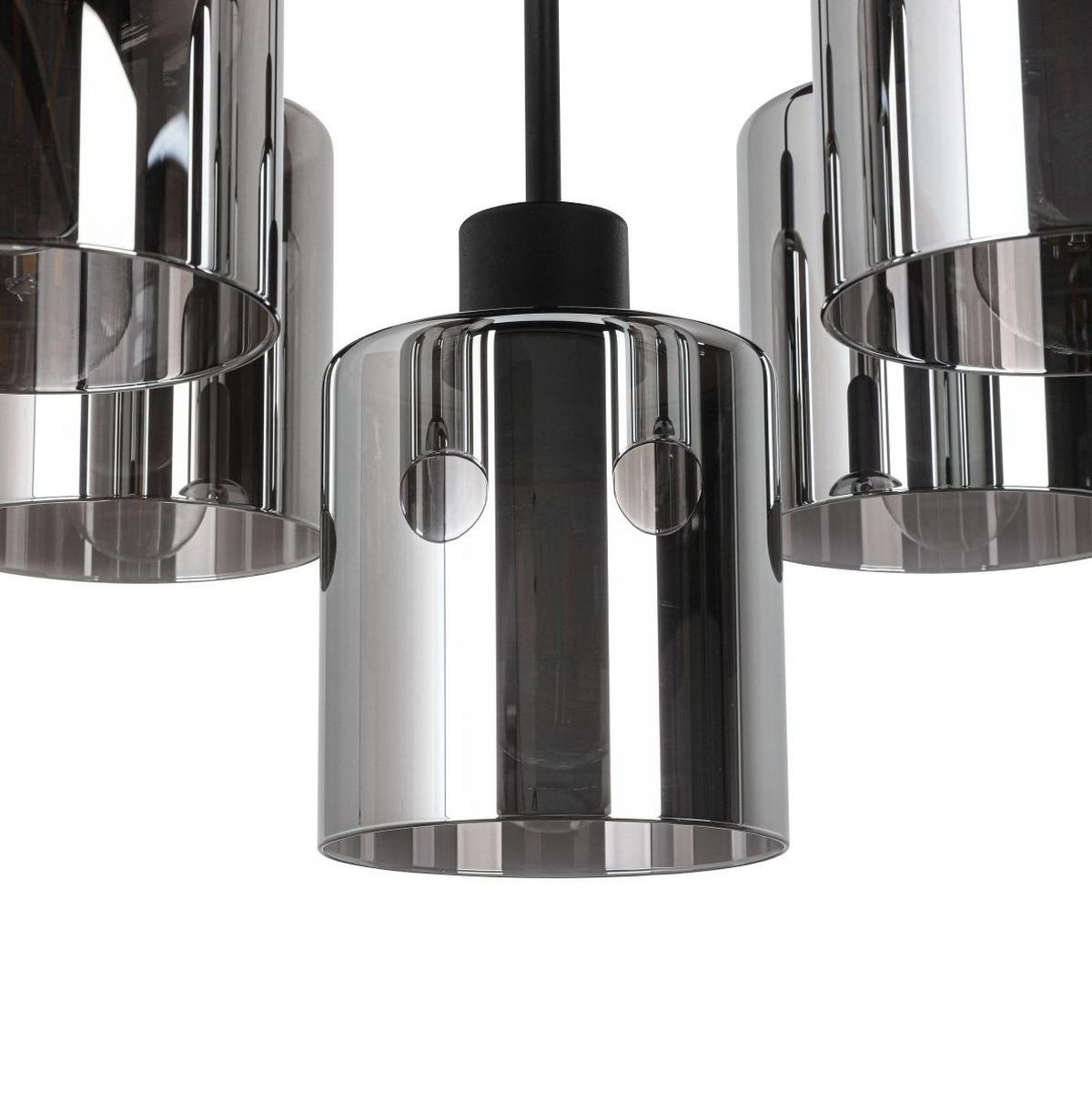 LAMPA SUFITOWA ELIA *SBN* - czarny, Design, metal/szkło (36/36/40cm) - Novel