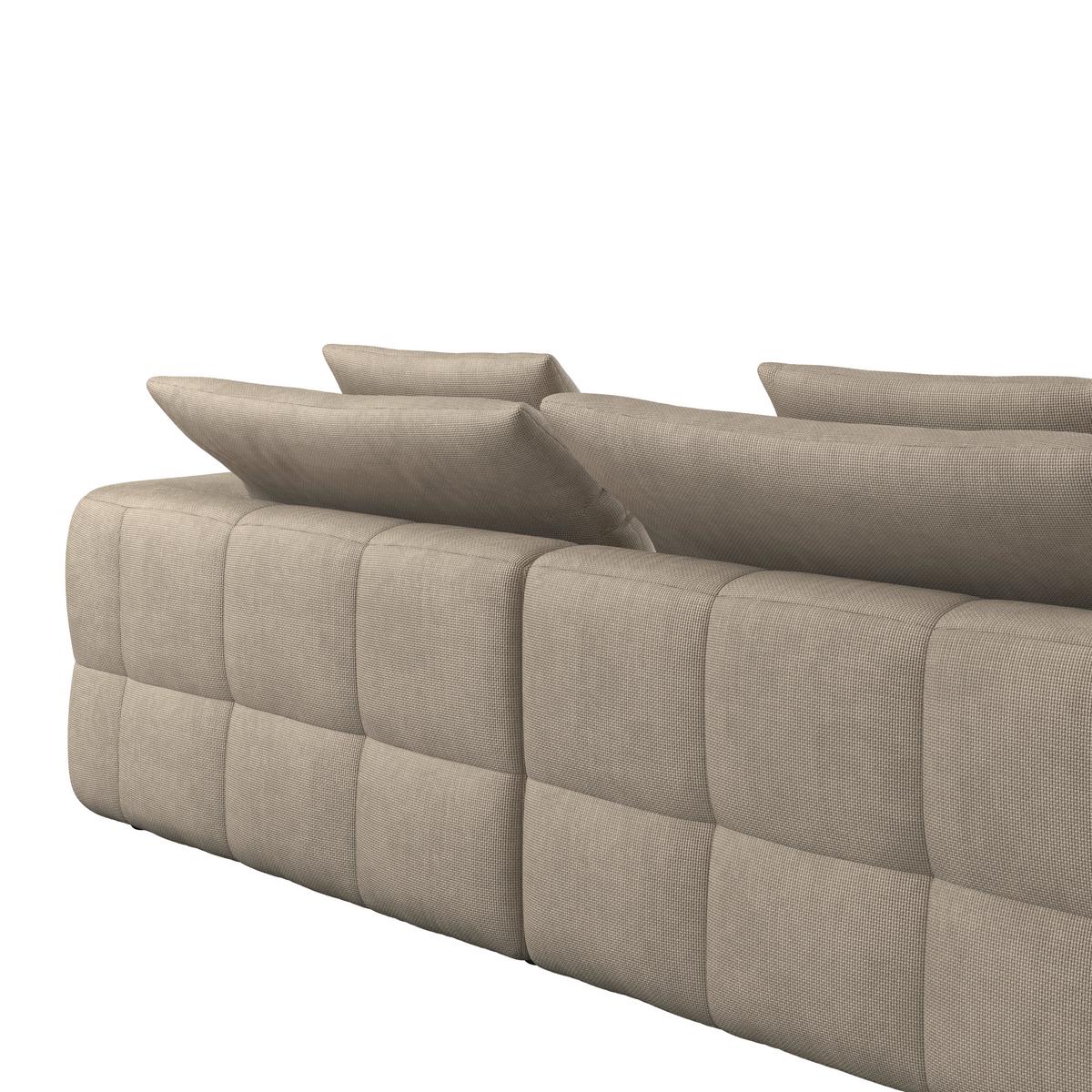 Zofa Lea, Bež, Šenilja, Žamet - črna/bež, Moderno, kovina/tekstil (284/87/110cm) - Bessagi Home