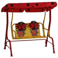 Kinder-Hollywoodschaukel 672612 - Rot, MODERN, Textil/Metall (115/118/75cm) - Siena Garden