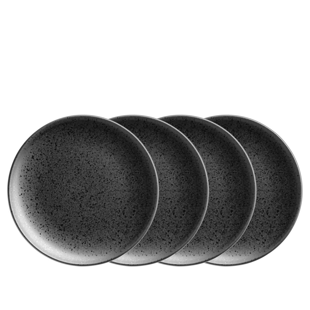 DESSERTTELLERSET 935547 ESSENTIAL TELLERSET - Schwarz, Basics, Keramik (22/2,3cm) - Mäser