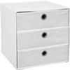 Predalnik Lisa, Bela - bela, Moderno, kovina/tekstil (32/32/32cm) - Modern Living