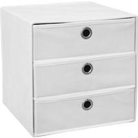 Kutija S Ladicama Lisa - bijela, Moderno, metal/tekstil (32/32/32cm) - Modern Living