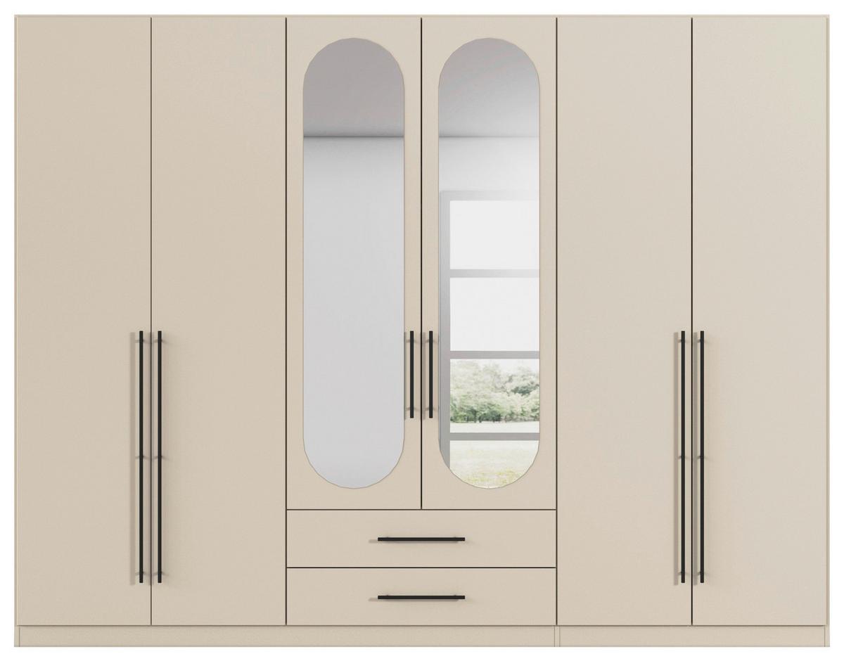 Dulap cu uși rotative VELORA - șampanie, Konventionell, material pe bază de lemn (271/210/54cm) - Mömax