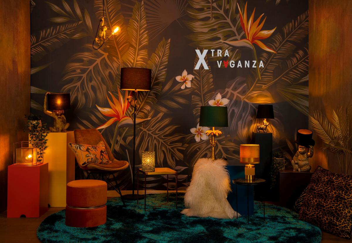 LAMPA STOŁOWA 10502/81/30 EXTRAVAGANZA CHIMP - czarny/kolor złoty, Trend, tworzywo sztuczne/tkanina (30/30/45cm) - Lucide