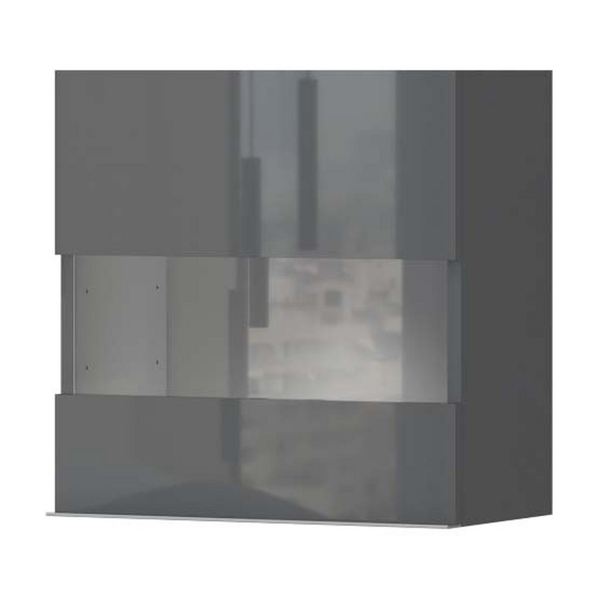 Fali Szekrény Onyx - krómszínű/antracit, Modern, faalapú anyag/fém (55/56/29cm)