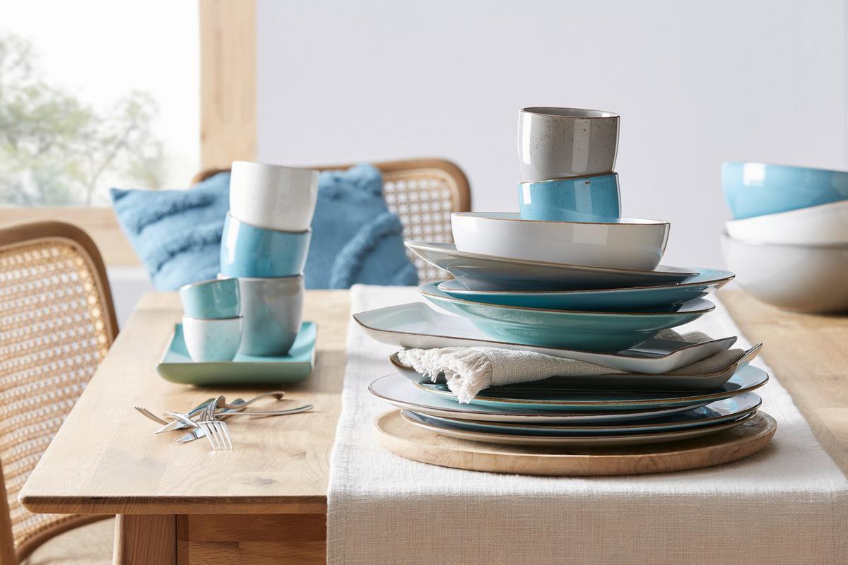 Espressotasse Capri aus Porzellan ca. 80ml - Blau, Modern, Keramik (6,5/6,5/6cm) - Premium Living