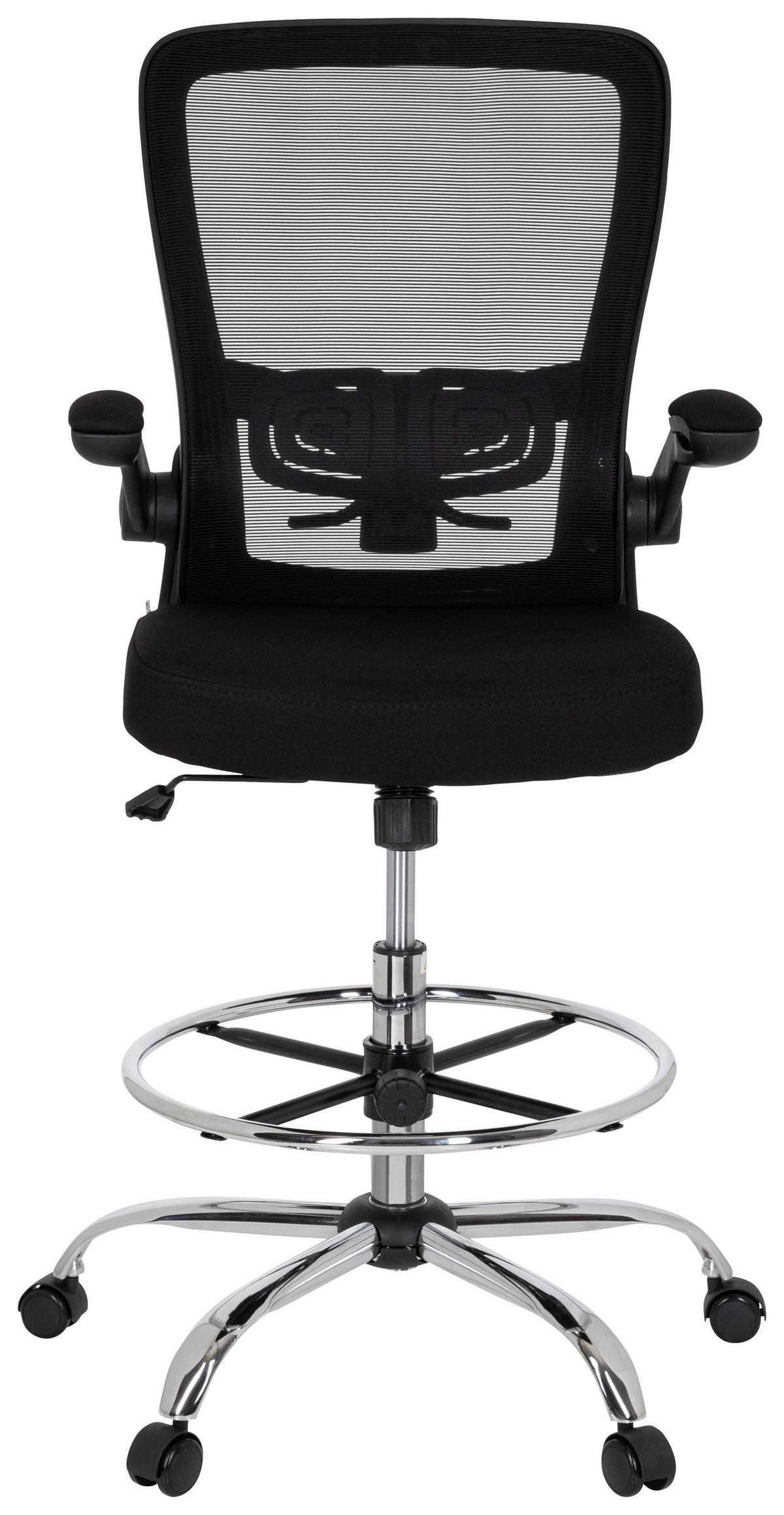 Pisarniški Stol Vendo Work, Črna - srebrne barve/črna, Basics, kovina/umetna masa (60/107/58cm) - MID.YOU