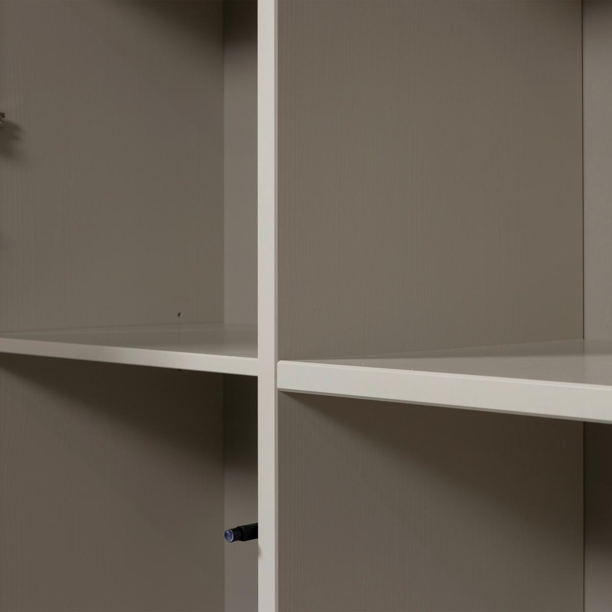 Mehrzweckschrank Meggy Grau B: 108 cm - Grau, Design, Holz (108/215/40cm) - Livetastic