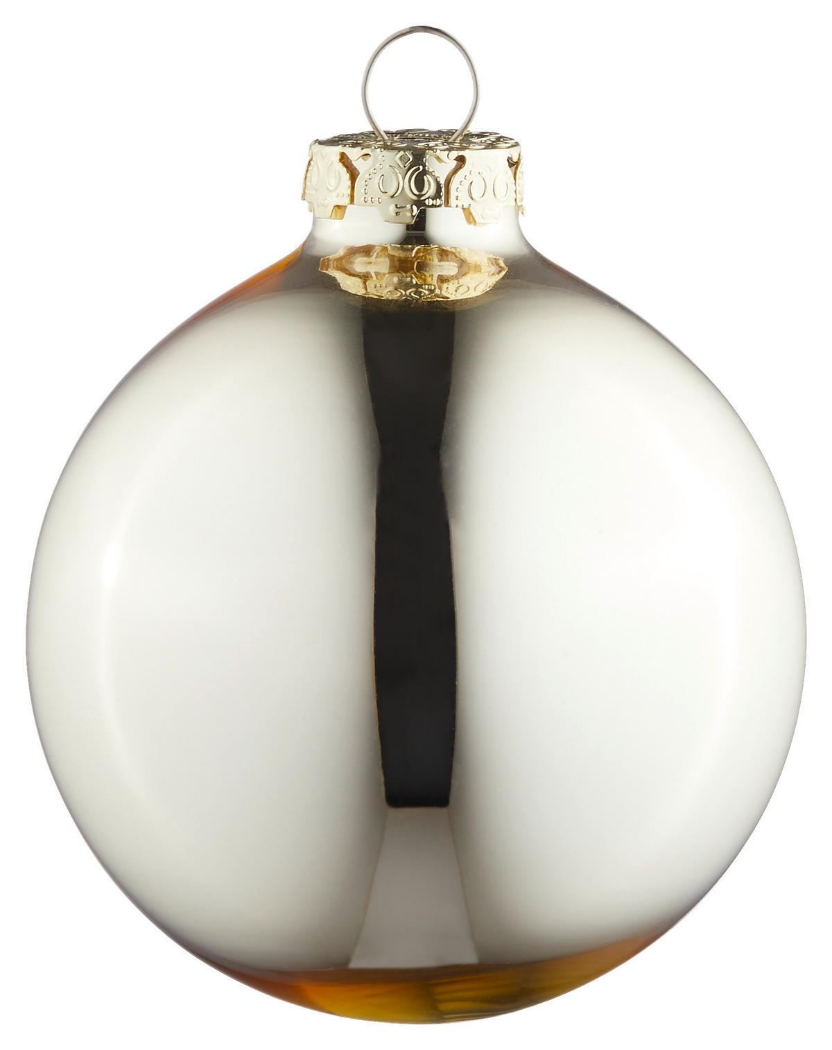 ZESTAW BOMBEK CHOINKOWYCH 812-2038-900 - szampanowy, Basics, szkło (8cm) - X-Mas