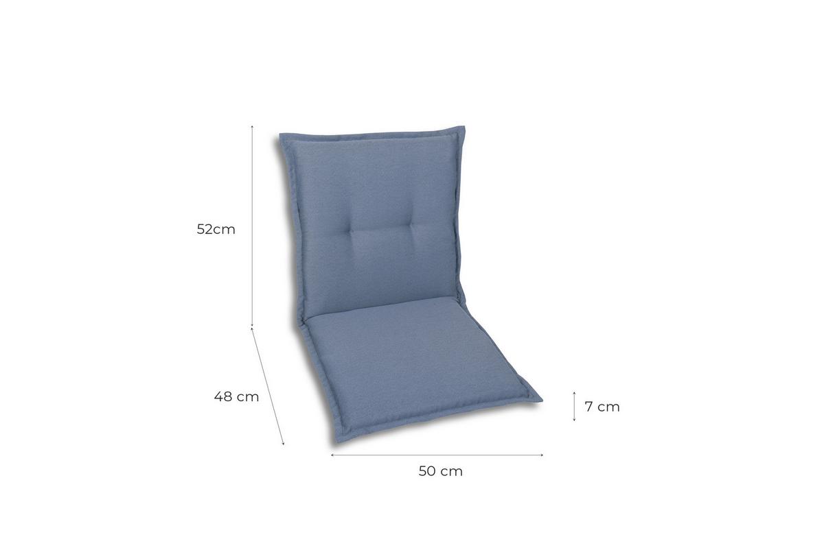 Sesselauflagenset Blau, 4-teilig - Blau, Basics, Textil (50/7/100cm)