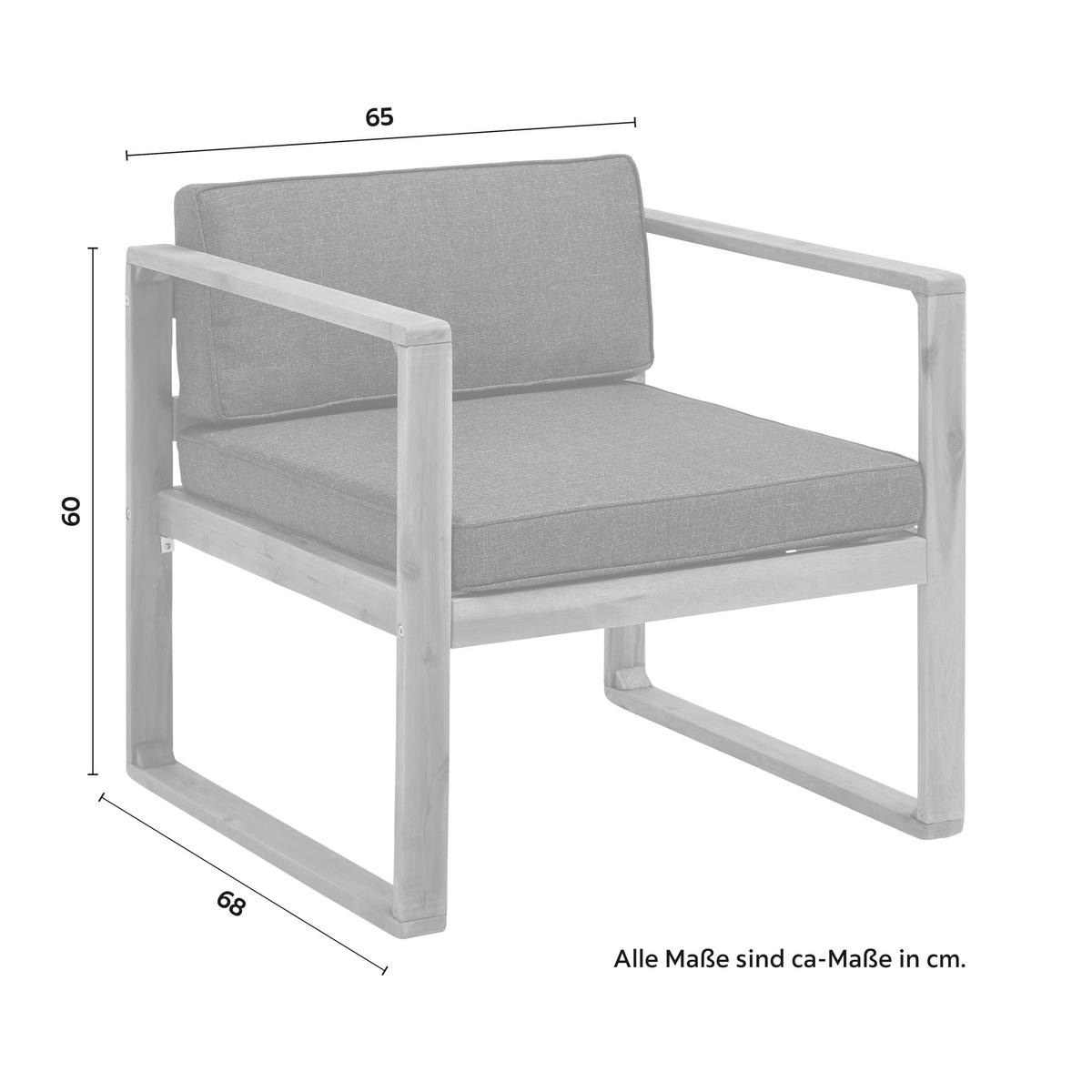 Garnitură grădină Elio - gri închis, Modern, lemn (120/60/68cm) - Bessagi Garden