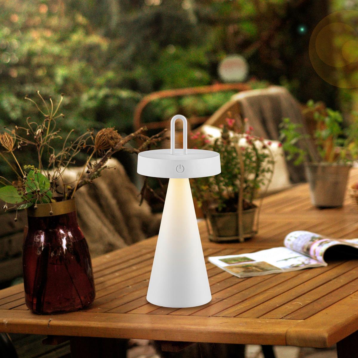 LED-Tischleuchte Alwa Weiß max. 1,5 Watt - Weiß, MODERN, Kunststoff/Metall (12,8/12,8/28,5cm)